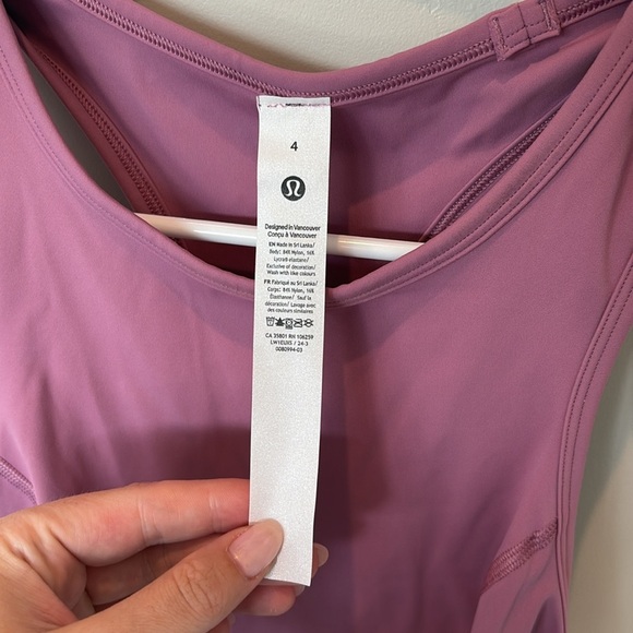 NWT lululemon velvet dust nulux racerback cropped run tank Size 4 - Picture 4 of 8